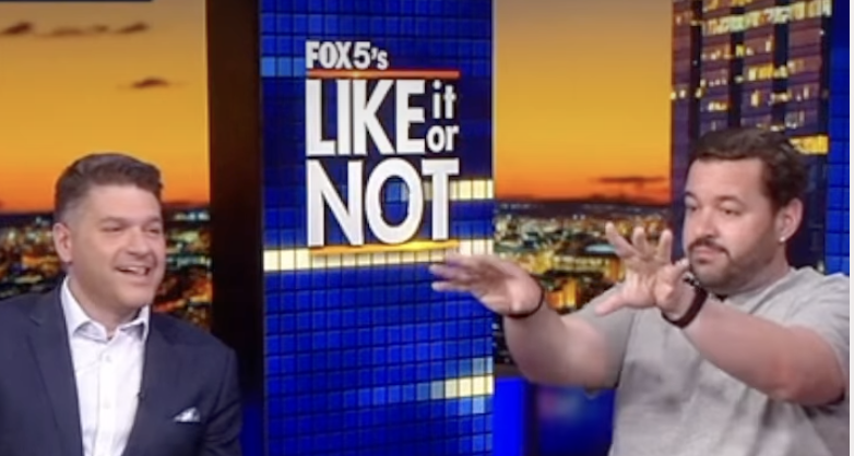 FOX 5's Like It or Not segment set, with hosts discussing on air
