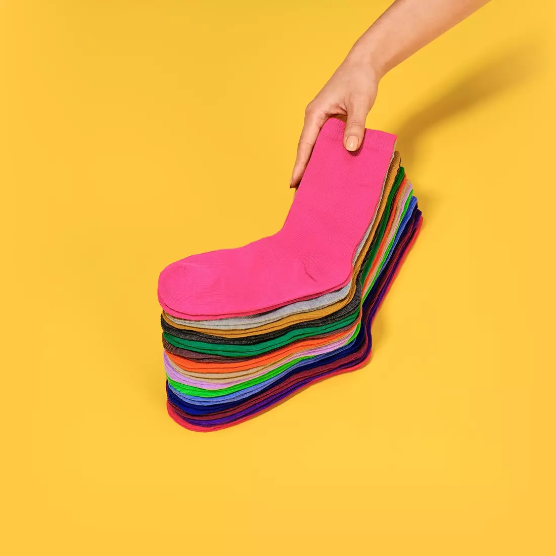 Playful sock and shoe illustration representing Poplin's no-sock-left-behind promise.